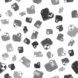 set document and check mark xls file vector image