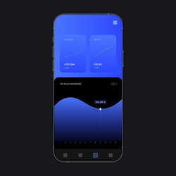 analytics app sales dashboard graph ui screen vector image