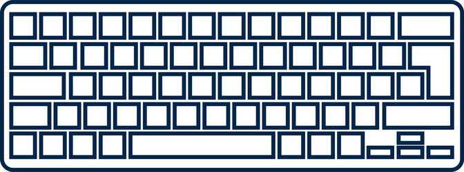 computer keyboard isolated icon vector image