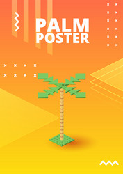 palm tree poster for print and design vector image