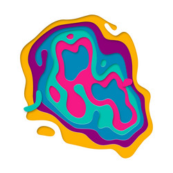 papercut color multi layers effect texture vector image