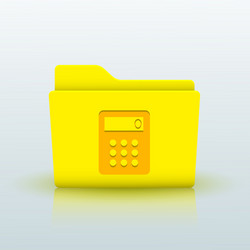 yellow folder on blue background eps10 vector