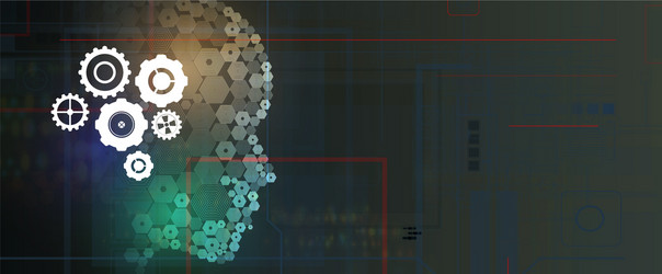 abstract artificial intelligence cloud computing vector image