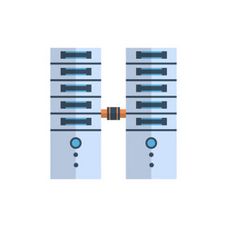 data center icon cloud computer connection hosting vector image
