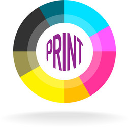 Cmyk butterfly logo template Royalty Free Vector Image