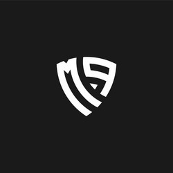 Mp monogram logo with 3 pieces shape isolated Vector Image