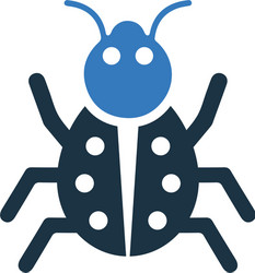 Bug fixing insects icon simple on isolated white vector