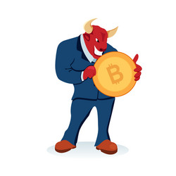 red bull trader increase price on bitcoin stock vector image