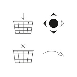 web simple linear icon setsimple outline icons vector image