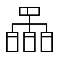 data database diagram icon in thin line vector image