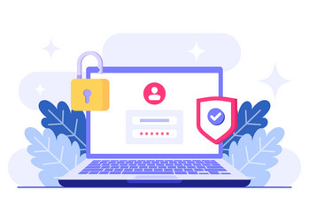 password secure access data protection cyber vector image