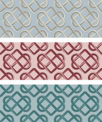 three seamless infinite loop pattern tiles vector image