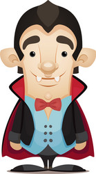 Cartoon happy vampire Royalty Free Vector Image