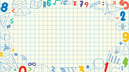 math object element border with checkered vector image