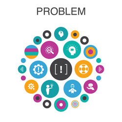 problem infographic circle concept smart ui vector