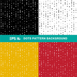 Set of abstract geometric dots pattern circles vector