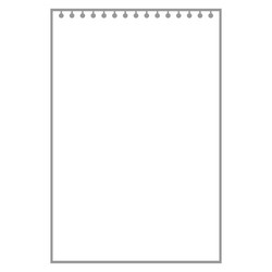 Blank white notepad sheet for notes with ring Vector Image