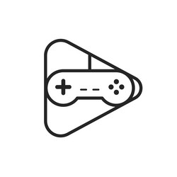 game controller icon simple gamepad joystick vector image