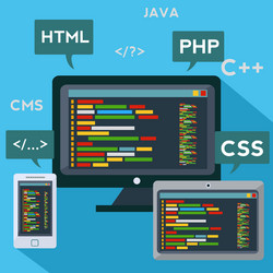 multiple platforms code programming adaptive vector image