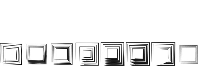 abstract squares graphics element set vector image