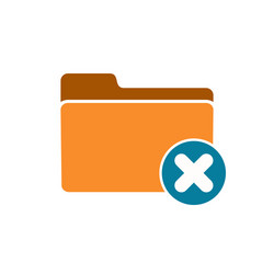 cancel close delete exit folder logout remove icon vector image