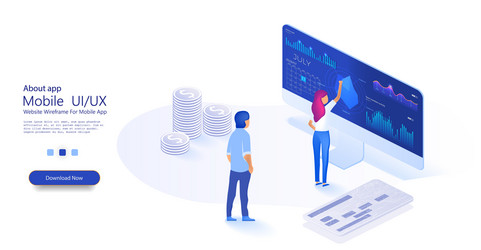 Data Analytics Concept with Characters vector image