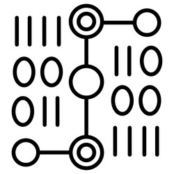 data database graph chart diagram icon in thin vector image