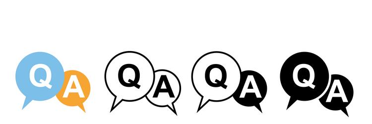 faq icon questions and answers isolated vector image