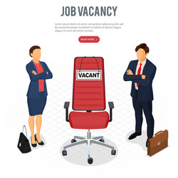 Isometric employment and hiring concept vector