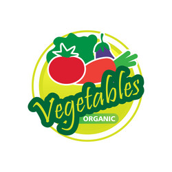 organic vegetables logo Vector Image