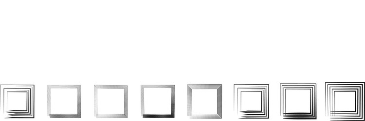 abstract squares graphics element set vector image