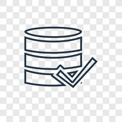 database concept linear icon isolated vector image