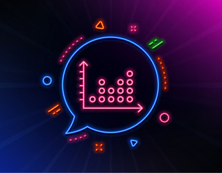 dot plot graph line icon presentation chart sign vector image