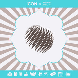 Earth logo - halftone effect graphic elements Vector Image