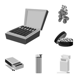 isolated object of health and nicotine symbol vector image