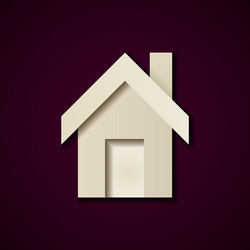 Paper house icon design template vector