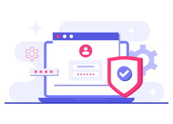 password secure access data protection cyber vector image