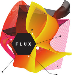 3d colorful wave background dynamic flux effect vector image