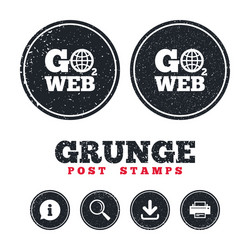 go to web icon internet access symbol vector image