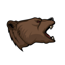 grizzly bear animal head mascot hunting and sport Vector Image