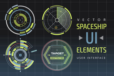 ui hud infographic interface web elements vector image