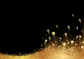 Golden snow over black Royalty Free Vector Image