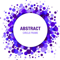 violet abstract circle frame design element vector image