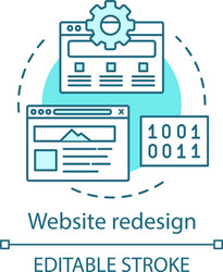 Website redesign concept icon vector