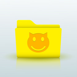 Yellow folder on blue background eps10 vector