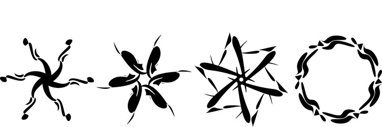 abstract circular drawing amorphous nonfigurative vector image