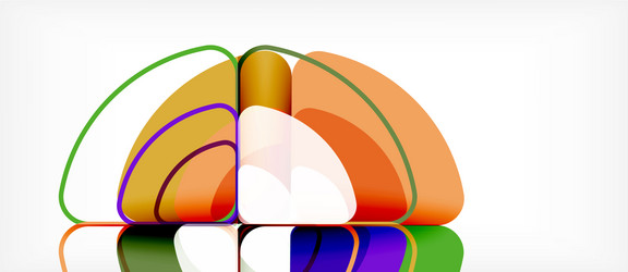 circles and triangles design abstract background vector image