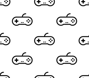 Game Controller Joystick - Seamless Pattern vector image
