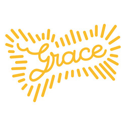 Grace lettering stroke quote Royalty Free Vector Image