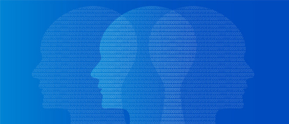 head binary number symbol artificial vector image